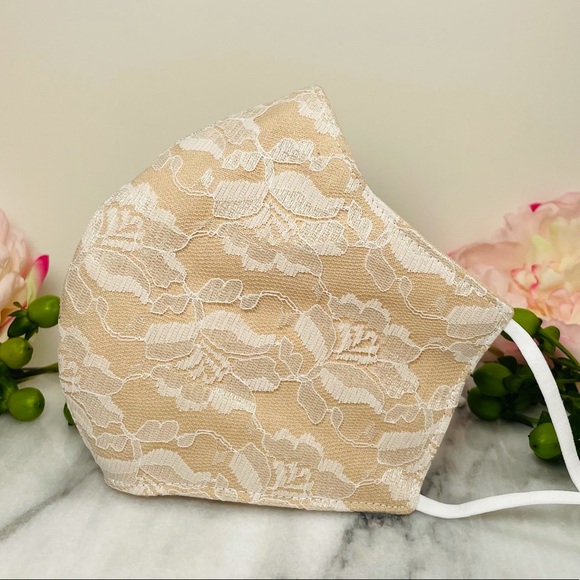 3/$20 Lace Cotton Triple Layer Handmade Fa… - Picture 2 of 3